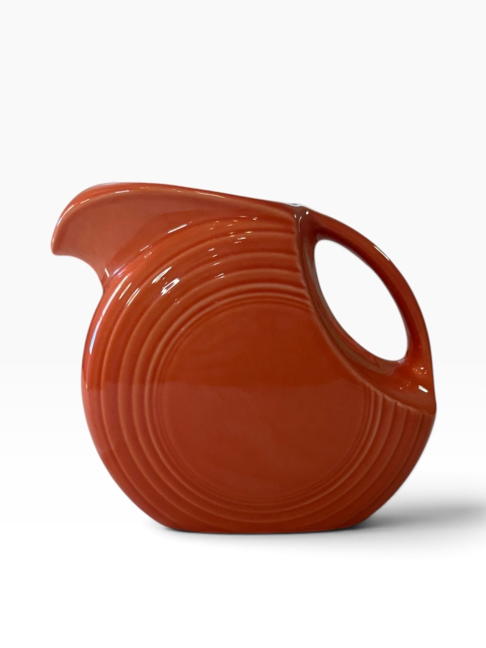 Fiestaware Round Ceramic Pitcher in Persimmon
